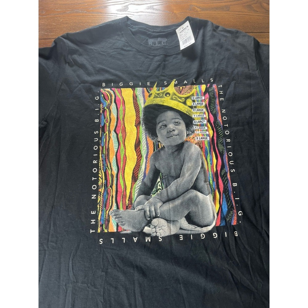 NEW Biggie Smalls Notorious BIG Size XL Black T-Shirt Graphic Rap Tee Hip Hop